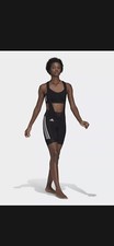 Adidas The Padded Cycling Bib Shorts Black/White GK6157 Women  s Sz 2XS