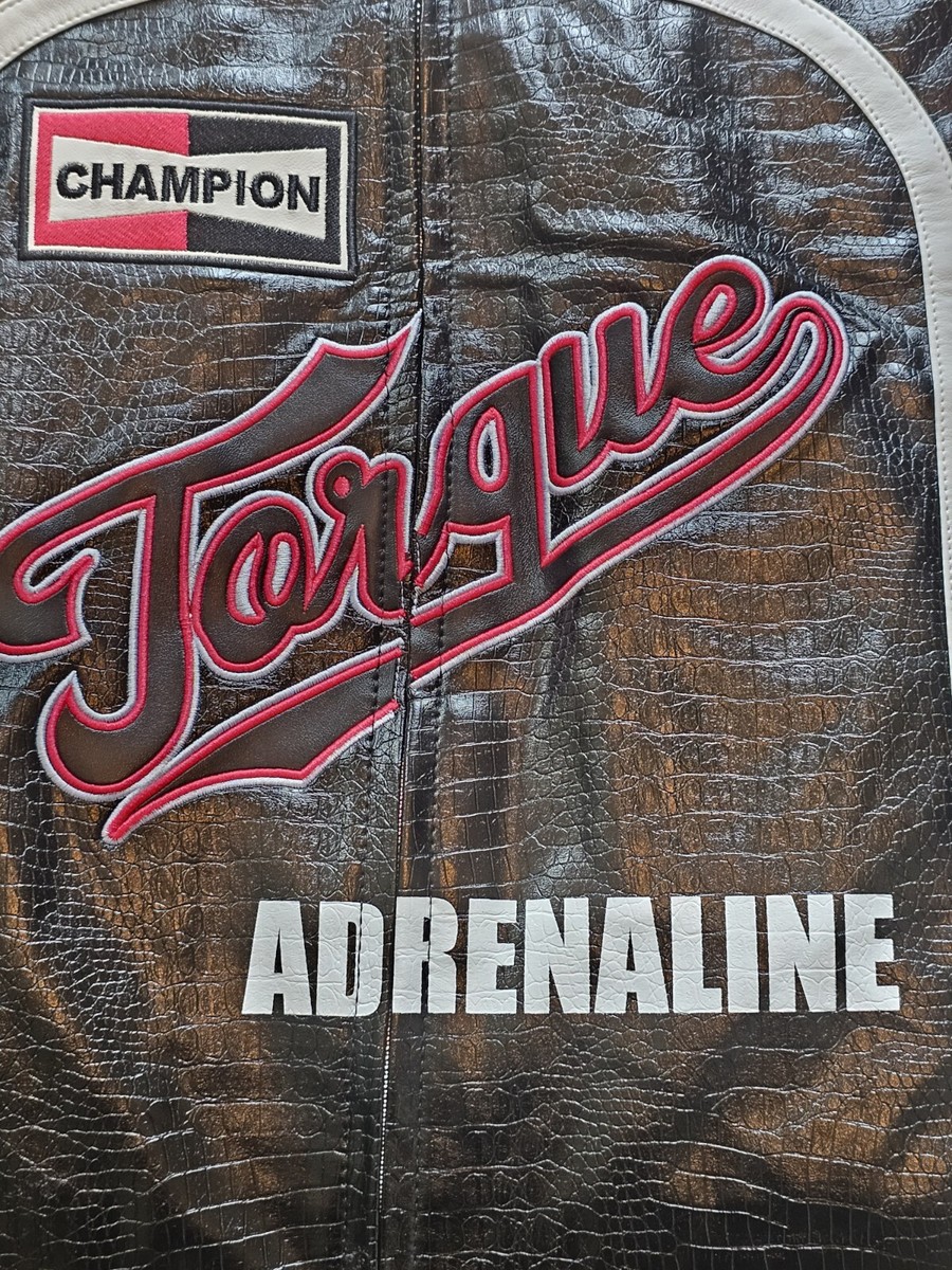 Majestik Speedster Faux Leather Racing Jacket Men's LG | eBay