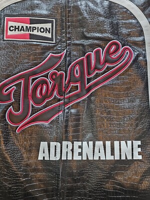 Majestik Speedster Faux Leather Racing Jacket Men's LG | eBay