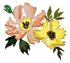 New Sizzix Thinlits Brushstroke Flowers 1 7pc 665209 Retail 24.99 Tim Holtz