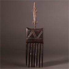 Figura de bronce 12336 peine fino Akan Mir Costa de Marfil