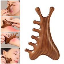 Sandalwood Comb Guasha Brush Acupoint Massager Meridian Relax Styling To 