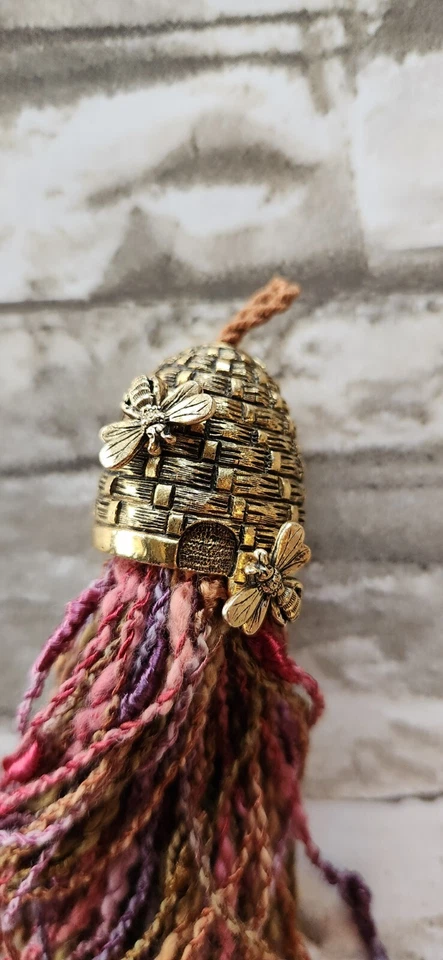 Just Nan Beehive Tassel Topper Metal Barnabee's Quest with Tassel - Image 2 of 4