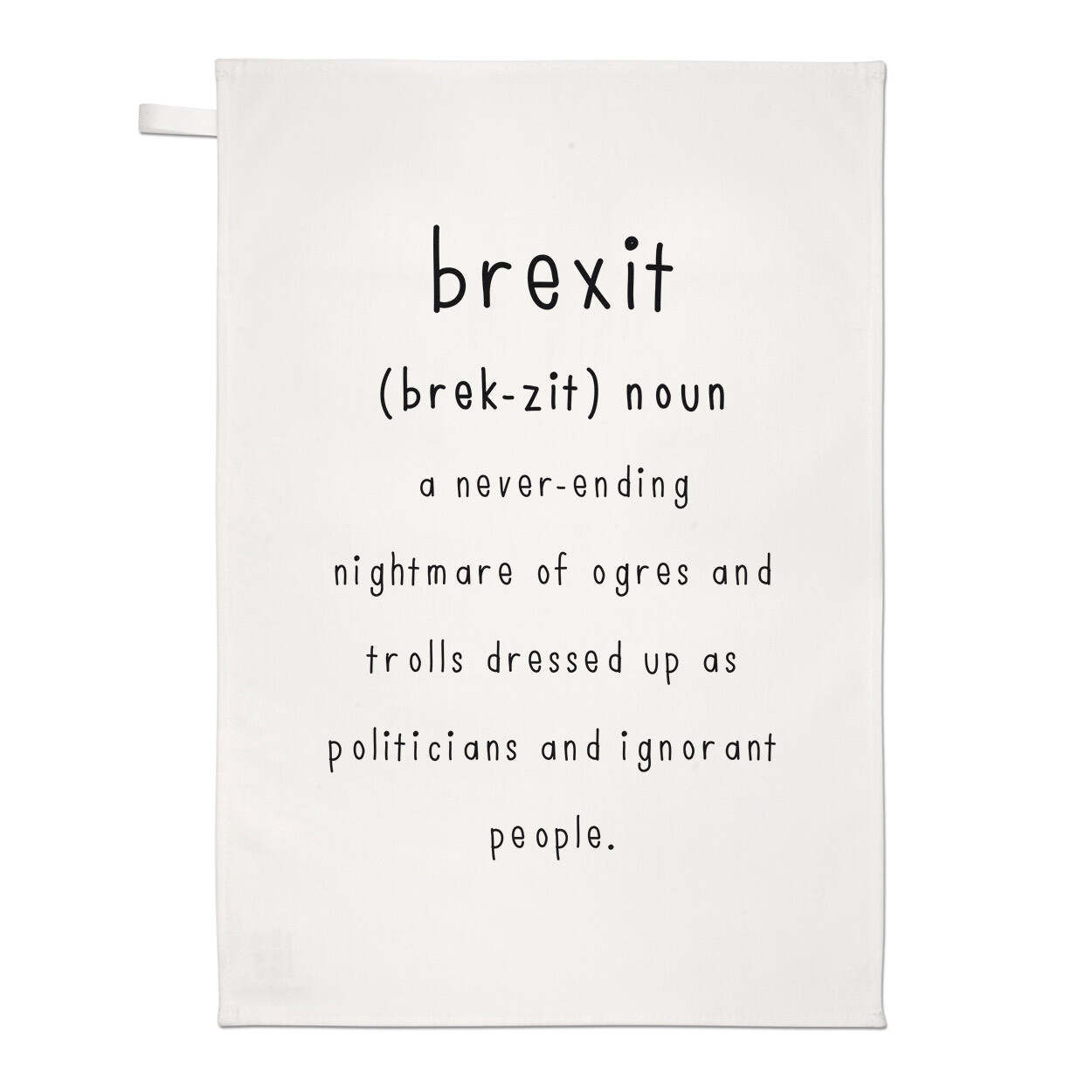 Brexit A Never-ending Nightmare Tea Towel Dish Cloth Funny Joke Britain EU