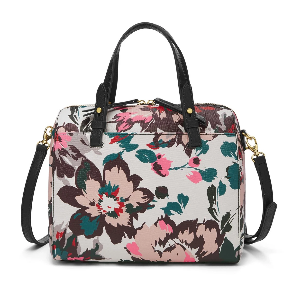 Fossil Women s Rachel Satchel Purse Handbag Pink Floral eBay