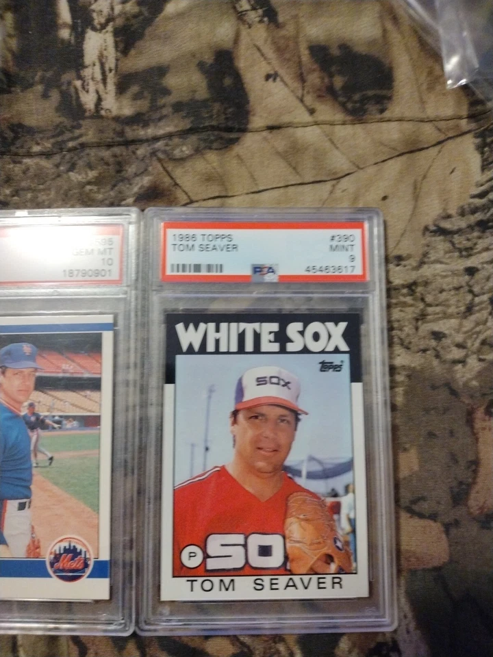 TOM SEAVER PSA 10 Gem Mint 1984 Fleer & (2) 1986 Topps PSA 9 All PSA Graded - Image 4 of 4