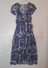 NWT Anthropologie Kindred Women's Blue Maxi Wrap Dresses Petite PS