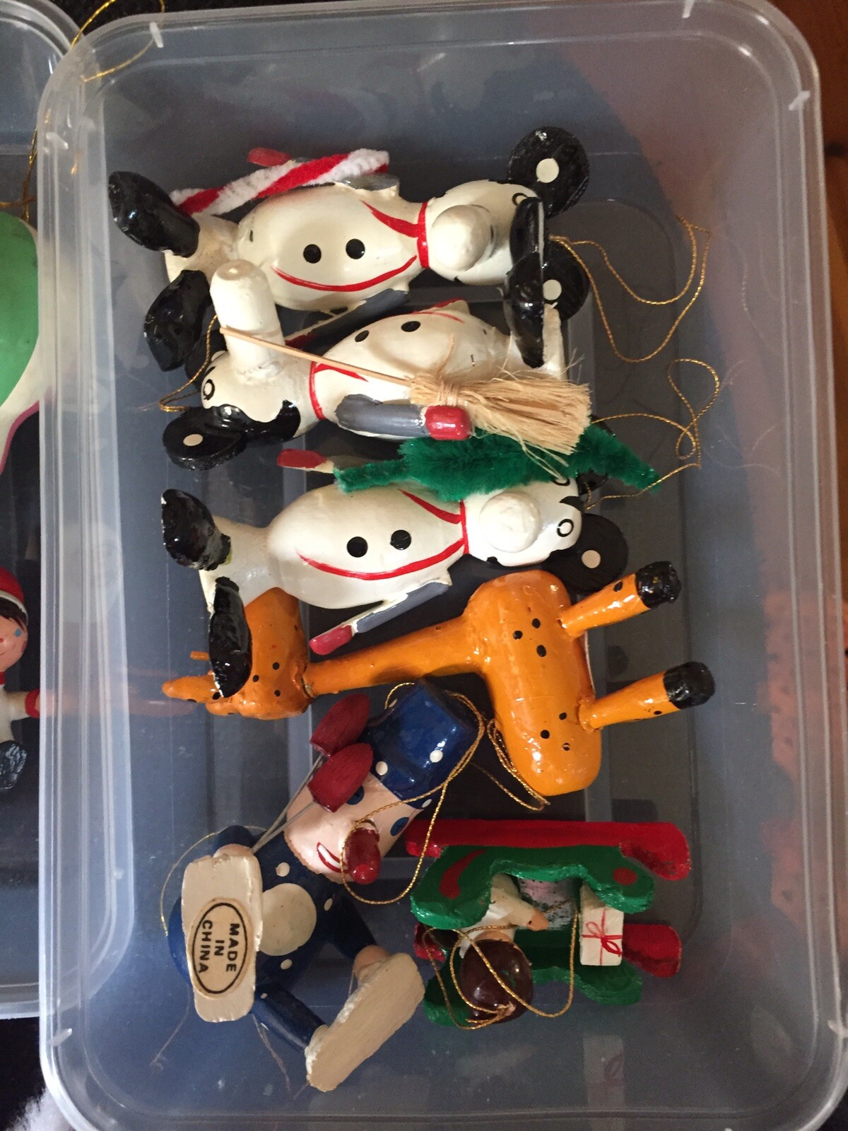 30 Assorted Vintage Christmas Tree Wooden Decoration Made in China