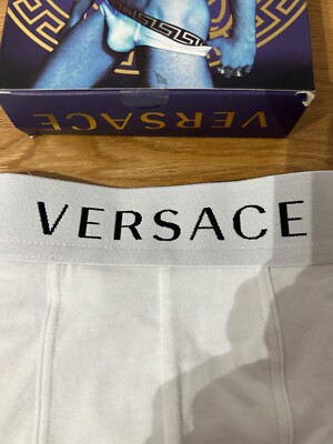 Versace Trunks Cotton Logo Underwear Stretch Boxers Men's