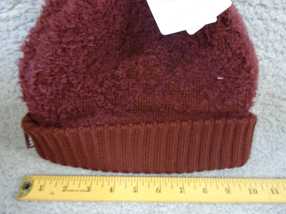 Lululemon Ombre Knit Textured Beanie Cap Hat Burgundy Maroon  display picture 1
