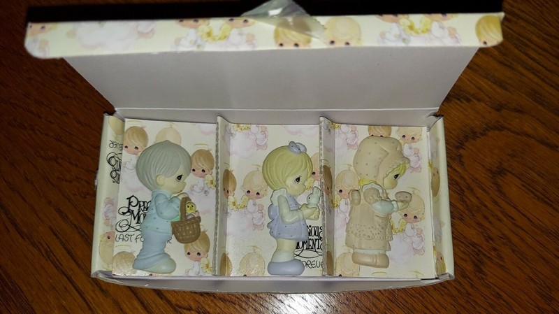 NIB Set 3 Vintage Precious Moments Easter Theme 90s Refrigerator Magnets Enesco 