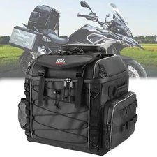 40L Motorcycle Rear Tail Bag Saddle Luggage Storage For Touring Road King Glide
