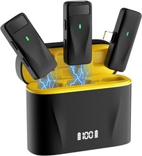 Wireless Lavalier Microphone for iPhone, with Digital Charging Case, Mini