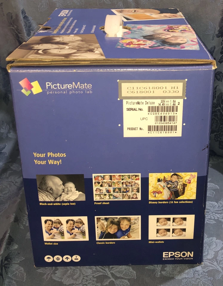 Epson PictureMate Deluxe Digital Photo Printer Photo Lab Brand New Sealed NIB - Image 4 of 4