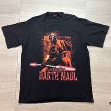 Vintage 1998 Star Wars Episode 1 Darth Maul Sith T-Shirt SS double Sided Sz XL