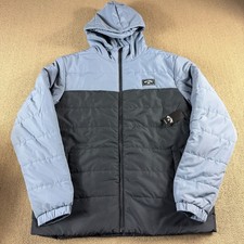 Billabang giacca uomo Max Puffer blu nero taglia media nuova con etichetta prezzo al pubblico consigliato $119