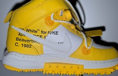 Off-White x Nike Air Force 1 Virgil Abloh  high top Men's size 10