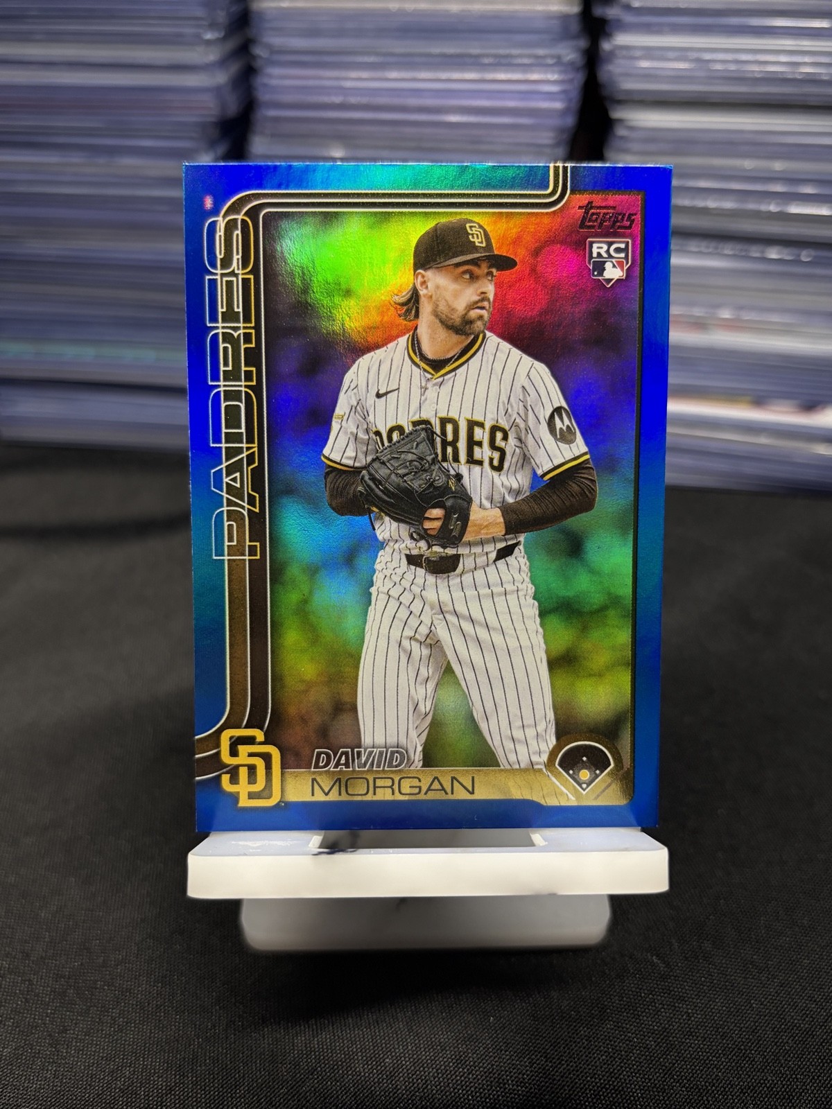 2025 Topps Update Series - David Morgan #US348 Blue Rainbow Foil /150 (RC)