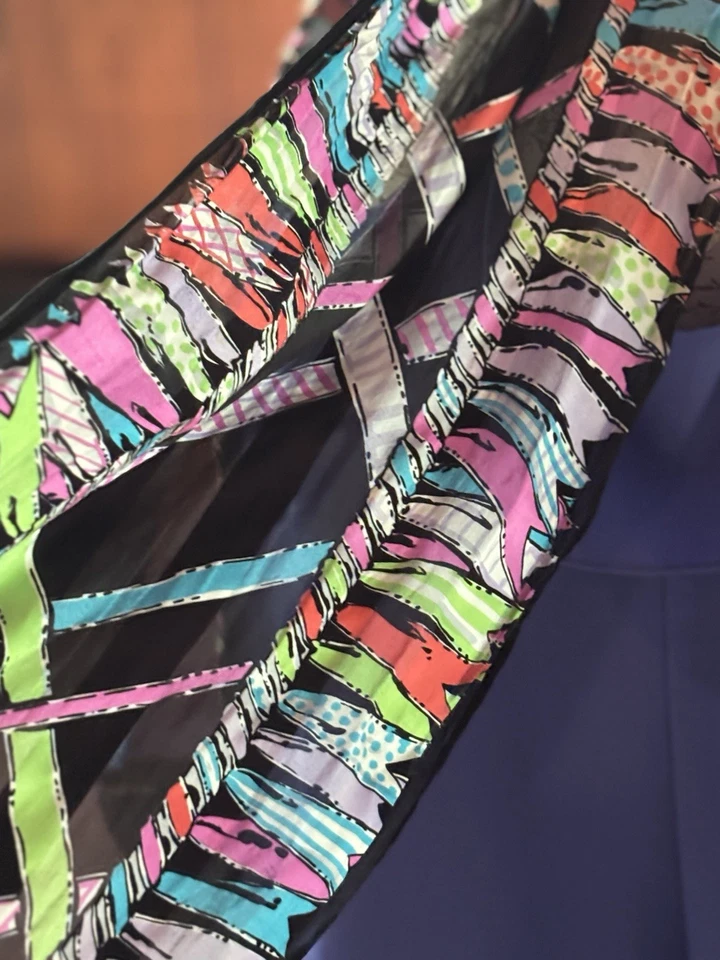 Bob Mackie Silk Scarf Wearable Art Vintage scarfs Christmas gift idea - Image 4 of 4