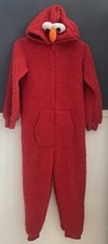 Spirit Halloween Elmo Plush Jumpsuit Costume Kids Size Large 12-14 Sesame Street