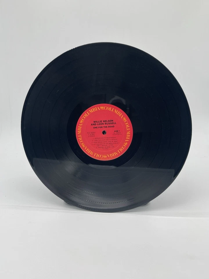 WILLIE NELSON & LEON RUSSELL ONE FOR THE ROAD 2-LP SET VG+ VINYL RECORD 1979 CBS - Image 3 of 4