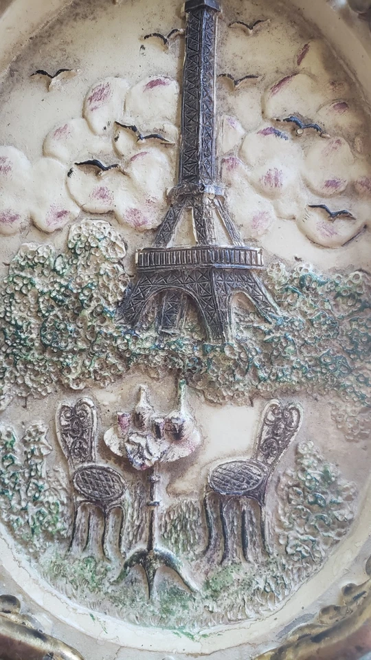 Jabonera vintage París Torre Eiffel 3D pedestal romántico Foto 4 de 4