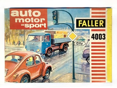 Lot 8508 Faller AMS 4003 Autobahn Verkehrsspiel mit VW Käfer + LKW ab 1970
