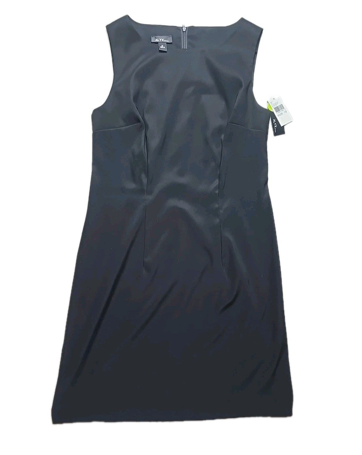 ALYX Womens Dress Black Sheath  Back Zipper Size 12 NWT