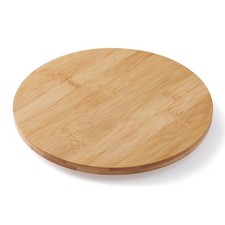 10 Inch Bamboo Lazy Susan Organizer Turntable for Kitchen Cabinet Table Refri...