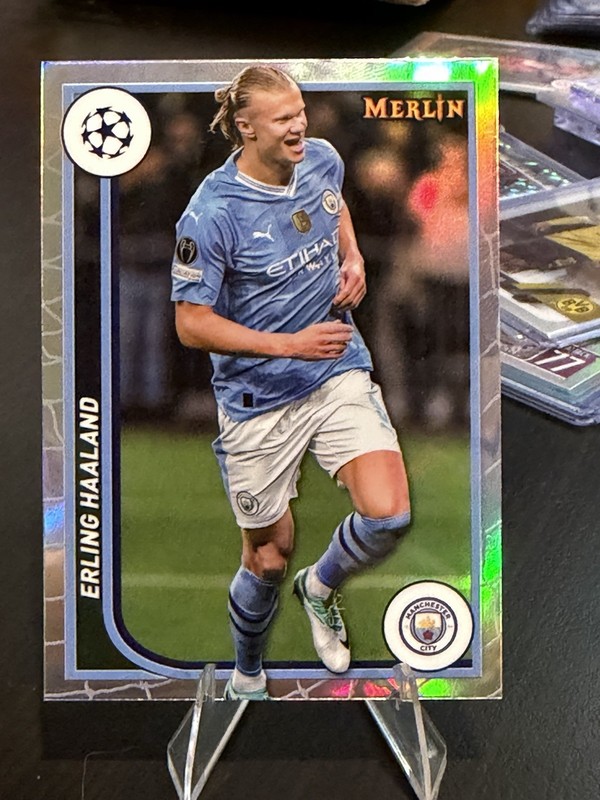 2023-24 Topps UEFA Merlin Erling Haaland Refractor