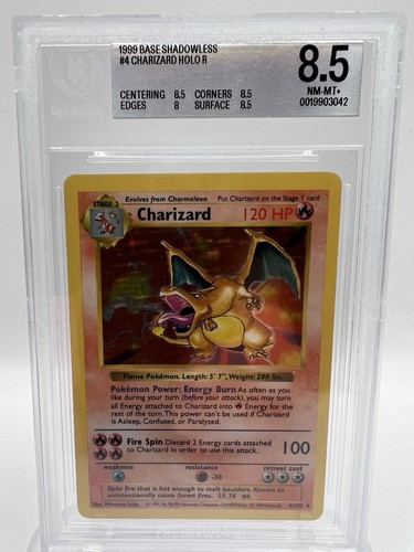 Charizard (Shadowless) graded BGS 8.5 for sale on eBay