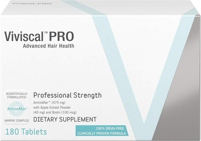 VIVISCAL PRO - Professional Hair Growth Supplement 180 Tablets, Expiring in 2027