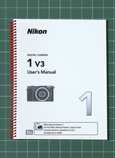 Nikon 1 V3   User Manual Owners Guide Reference   157 Pages   USA Made