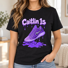 Caitlin Clark Sneakers Shirt Caitlin 1s Indiana Fever WNBA Basketball Purple