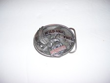 1992 Harley Davidson Motorcycle WILD AND FREE Belt Buckle