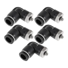 5 PCS Push to Connect Air Fittings 5/16" Tube OD x M5 Male 90 Degree Elbow