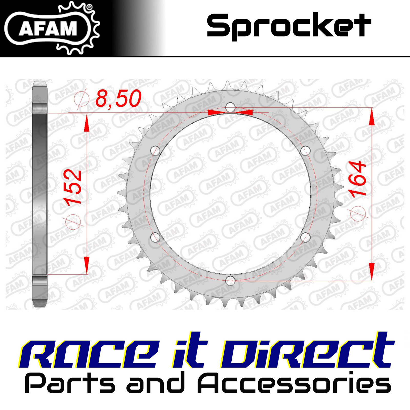 Sprocket for DERBI DXR 250 Quad 2004-2005 40T Rear AFAM