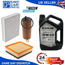 FOR BMW 1 2 3 4 SERIES SERVICE KIT  OIL , AIR , CABIN FILTER & 5W-30 5L