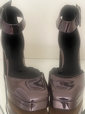 DKNY Barra Platform Ankle Shoes   Dark Gunmetal Metallic | NEW Size 9
