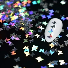 Art Glitter Pot Craft Shining 3D SHAPE Holographic BUTTERFLY Nail Decoration