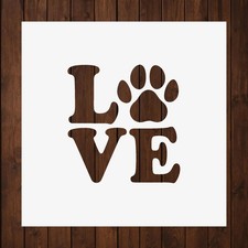 Love Paw Print Stencil