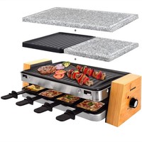 8Er 3In1 Raclette | Set | Tischgrill | Steinplatte | PfäNnchen | Lugaro