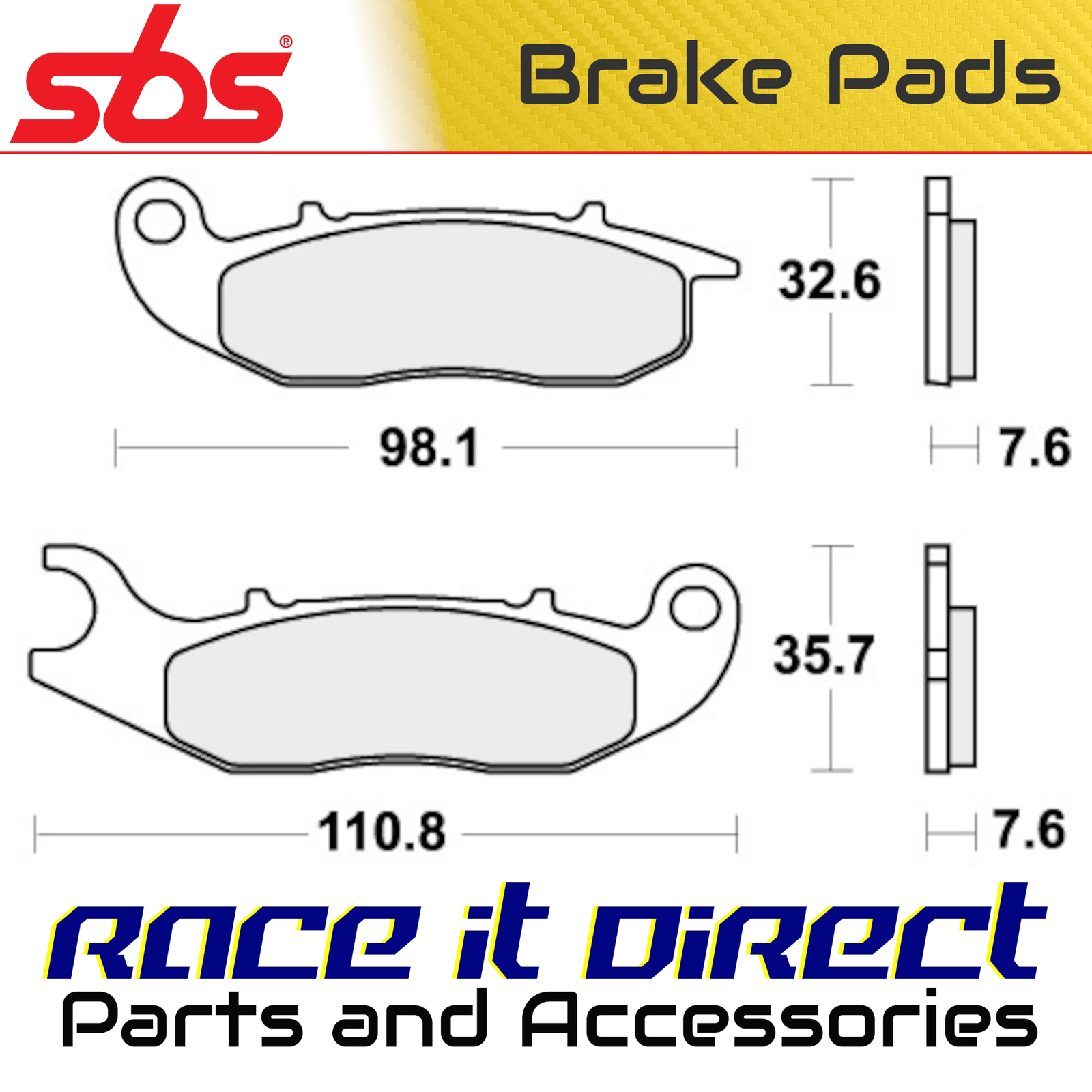 Brake Pads for AJP PR3 125 ENDURO PRO 2013-2015 Front Street SBS