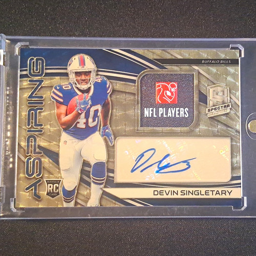 Panini 2019 Spectra Devin Singletary Bills Aspiring RC Auto Patch Prizm /99