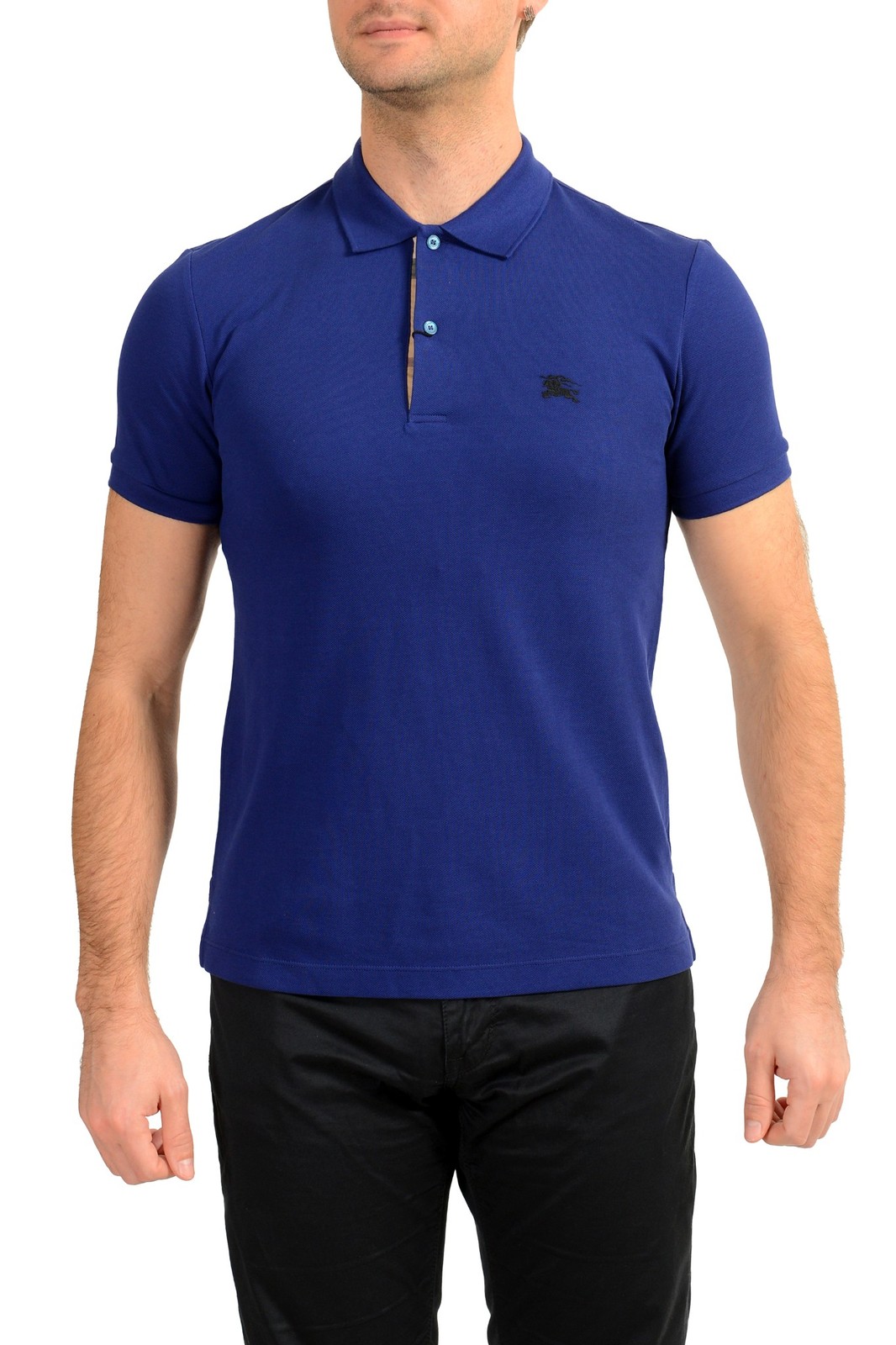 Мужская оксфордская ярко-синяя рубашка поло Burberry с коротким рукавом US S IT 48 39190₽