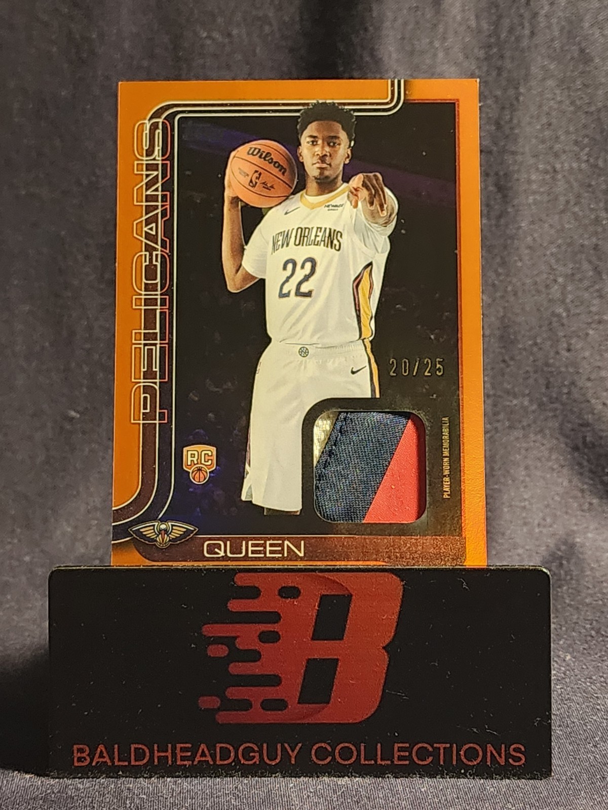 2025-26 Topps - Flagship Real One Relics Derik Queen Orange /25 (RC) SSP