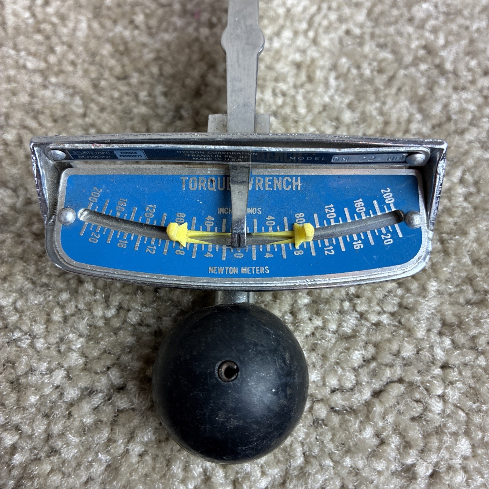 Sturtevant Richmont Model DM Flat Beam 3/8 Torque Wrench 