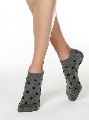 Conte Active #19S-61SP(155) - 1 pair Cropped Viscose Women's Socks (with metalli