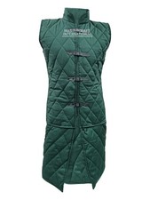 Medieval Gambeson Thick Padded Sleeveless Long Jacket Knight Armor Cosplay LARP