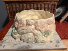 Sylvac Pottery 468 Planter Large Two Frogs & One Lizard Vintage